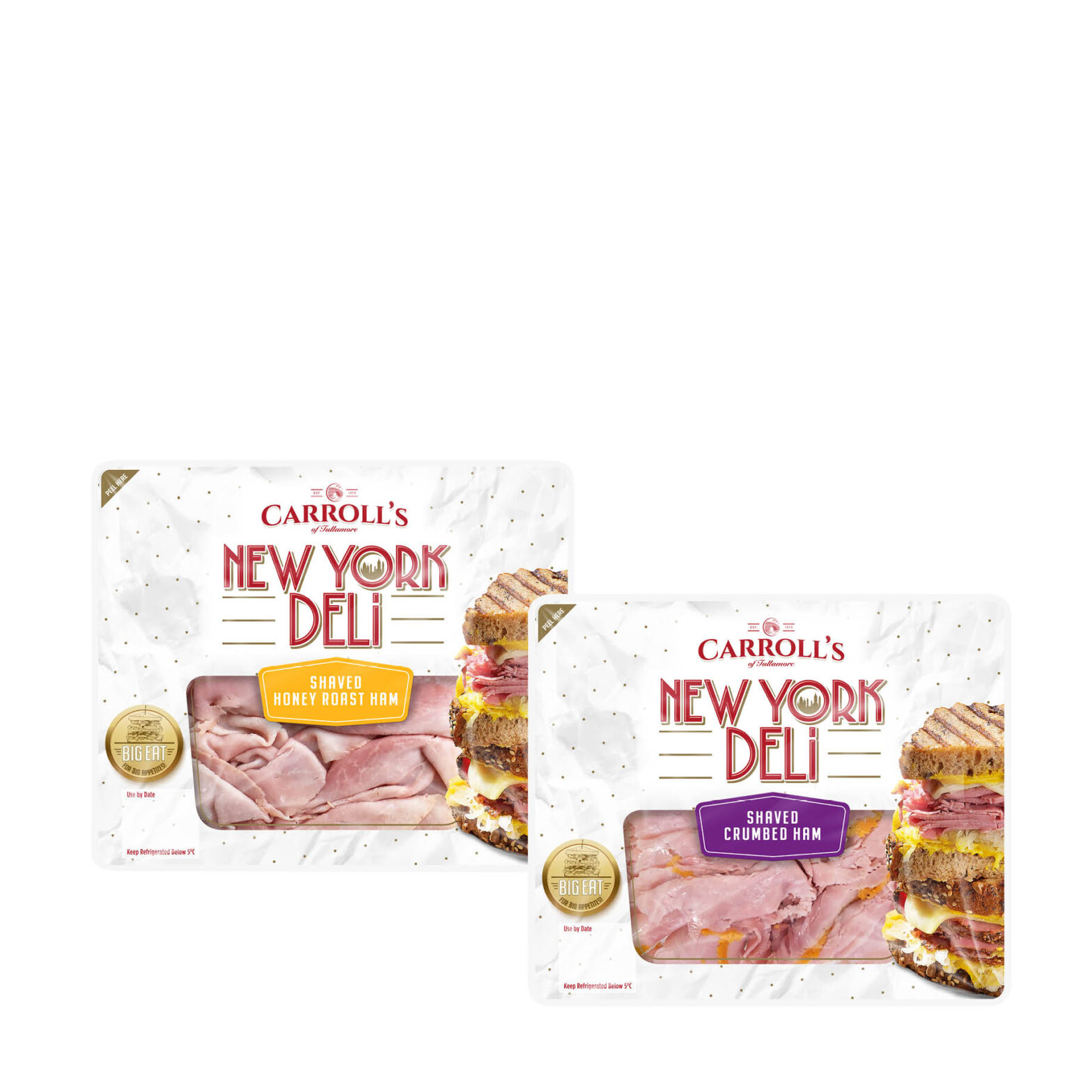 Carroll’s New York Deli Shaved Honey Roast Ham / Shaved Crumbed Ham