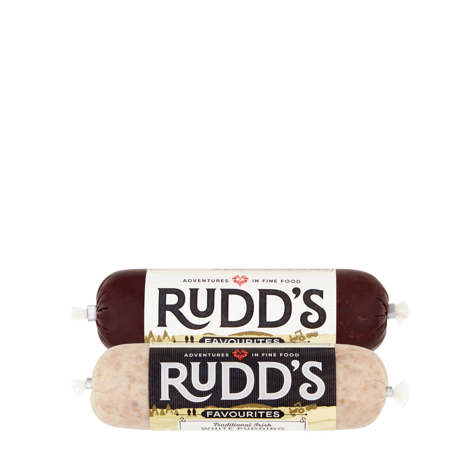 Rudd’s Traditional Irish Black Pudding Chubb / Rudd’s Traditional Irish White Pudding Chubb