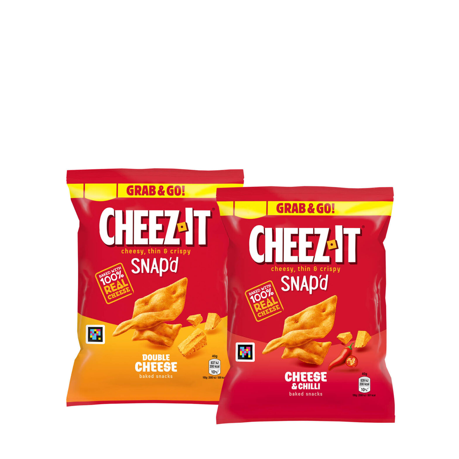 Cheez-It Double Cheese Snap’d / Cheese & Chilli Snap’d Snacks