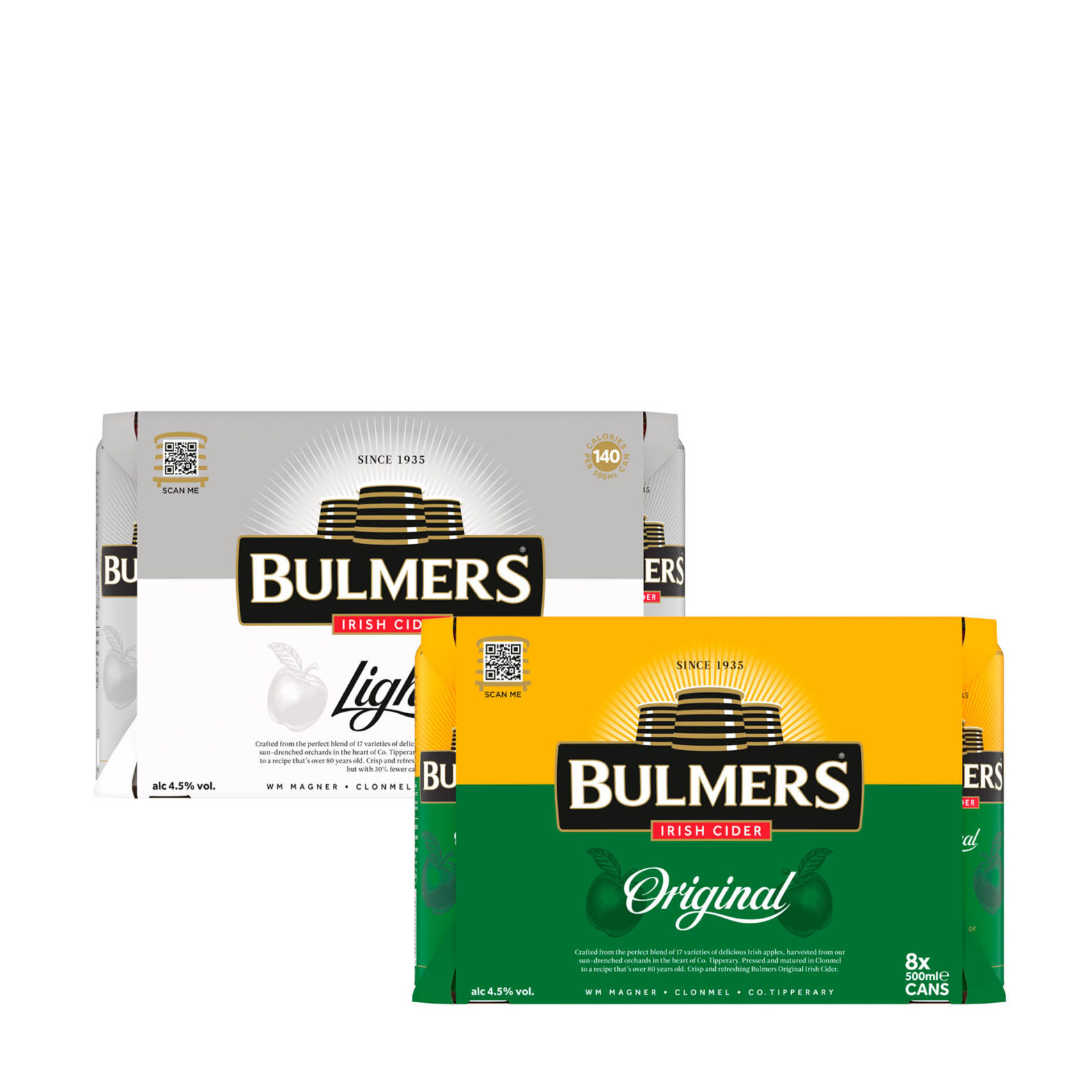 Bulmers Light / Original Cider Can 8 Pack