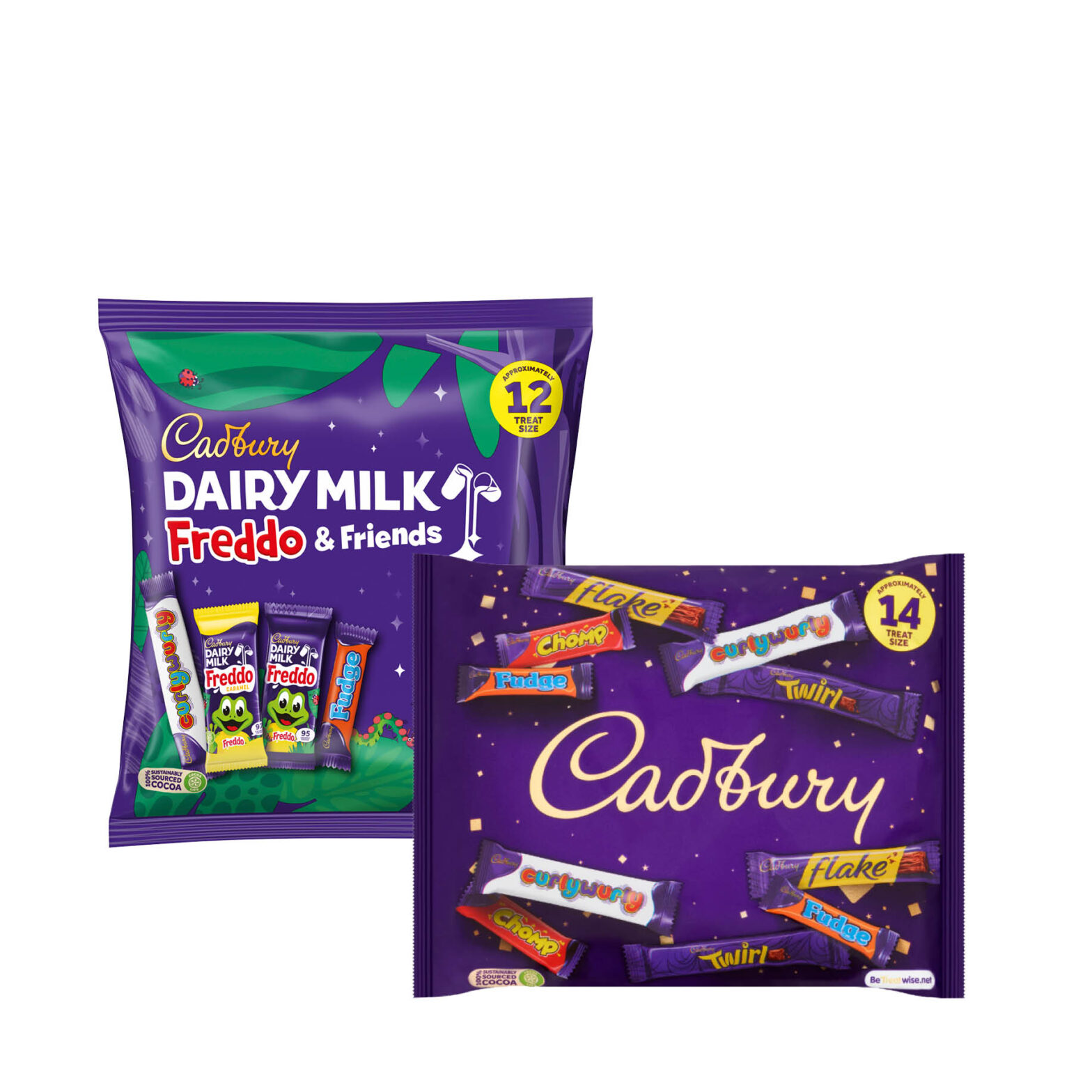 Cadbury Treat Size Bag / Cadbury Dairy Milk Freddo Chocolate Bars 12Pk