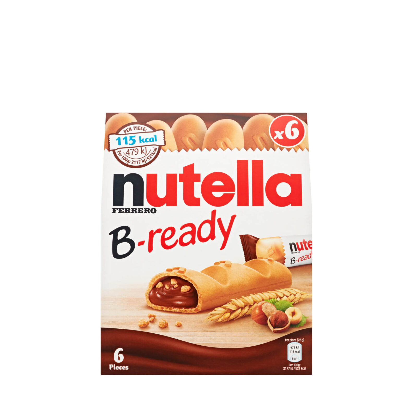 Nutella B-Ready Biscuit Bar 6 Pack