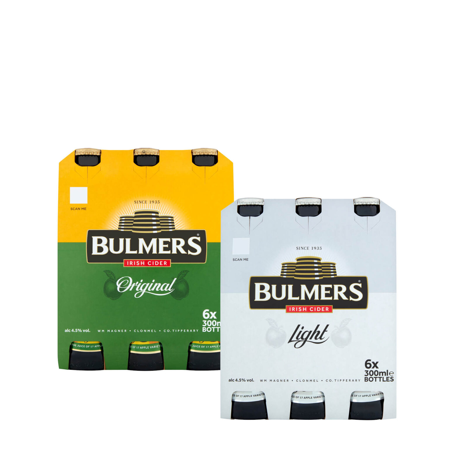 Bulmers Original Cider 6 Pack Bottle / Bulmers Light Bottle 6 Pack