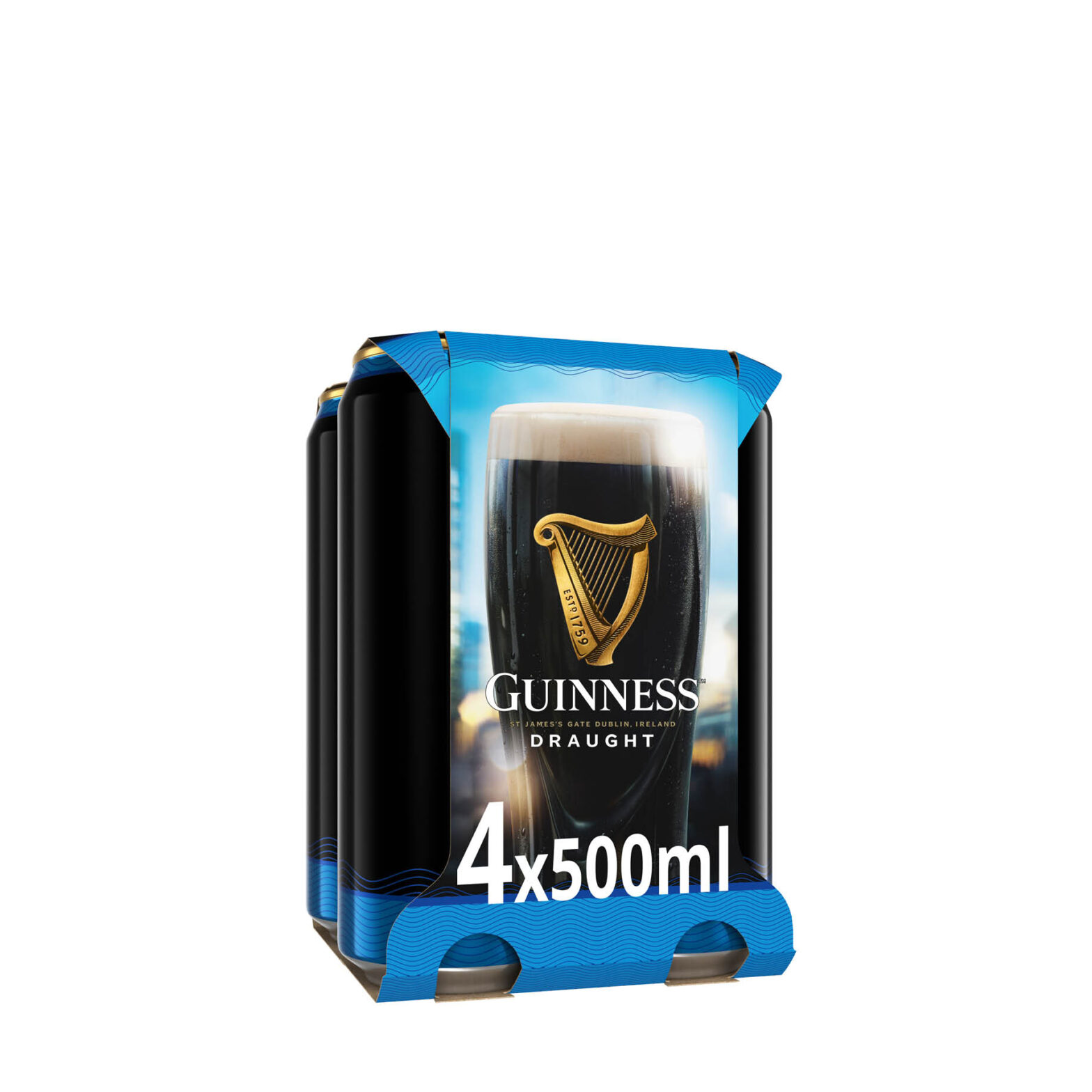 Guinness Draught 0.0% 4 Pack Can