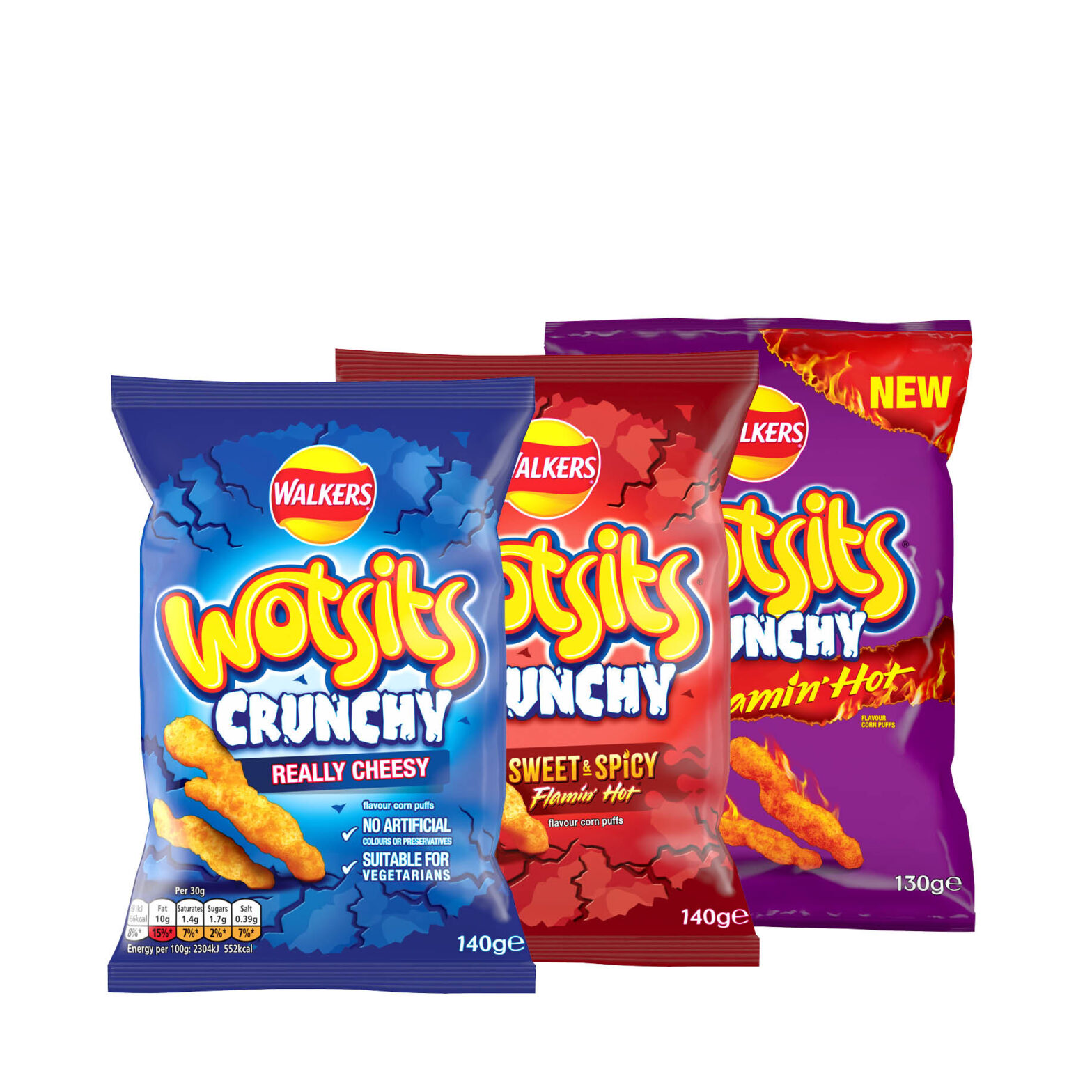 Wotsits Crunchy Cheese / Flamin Hot / Extra Flamin Hot