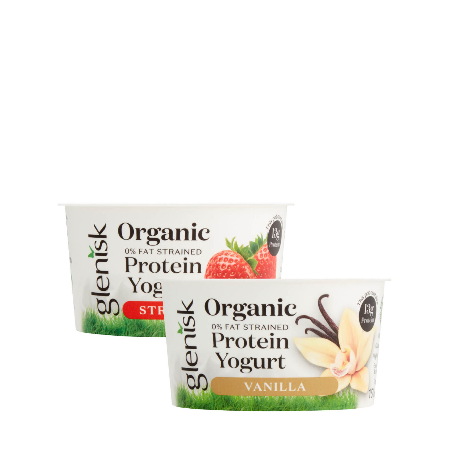 Glenisk Organic High Pro/Strawberry/Vanilla Yogurt