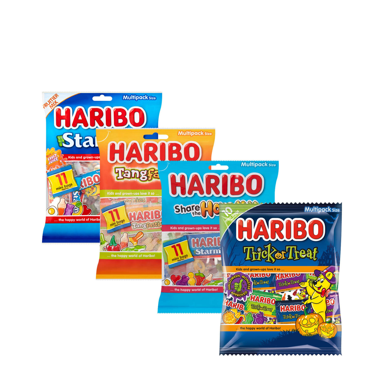 Haribo Starmix/Tangfastics/Share The Happy/Trick or Treat Mini Bags 11 Pack
