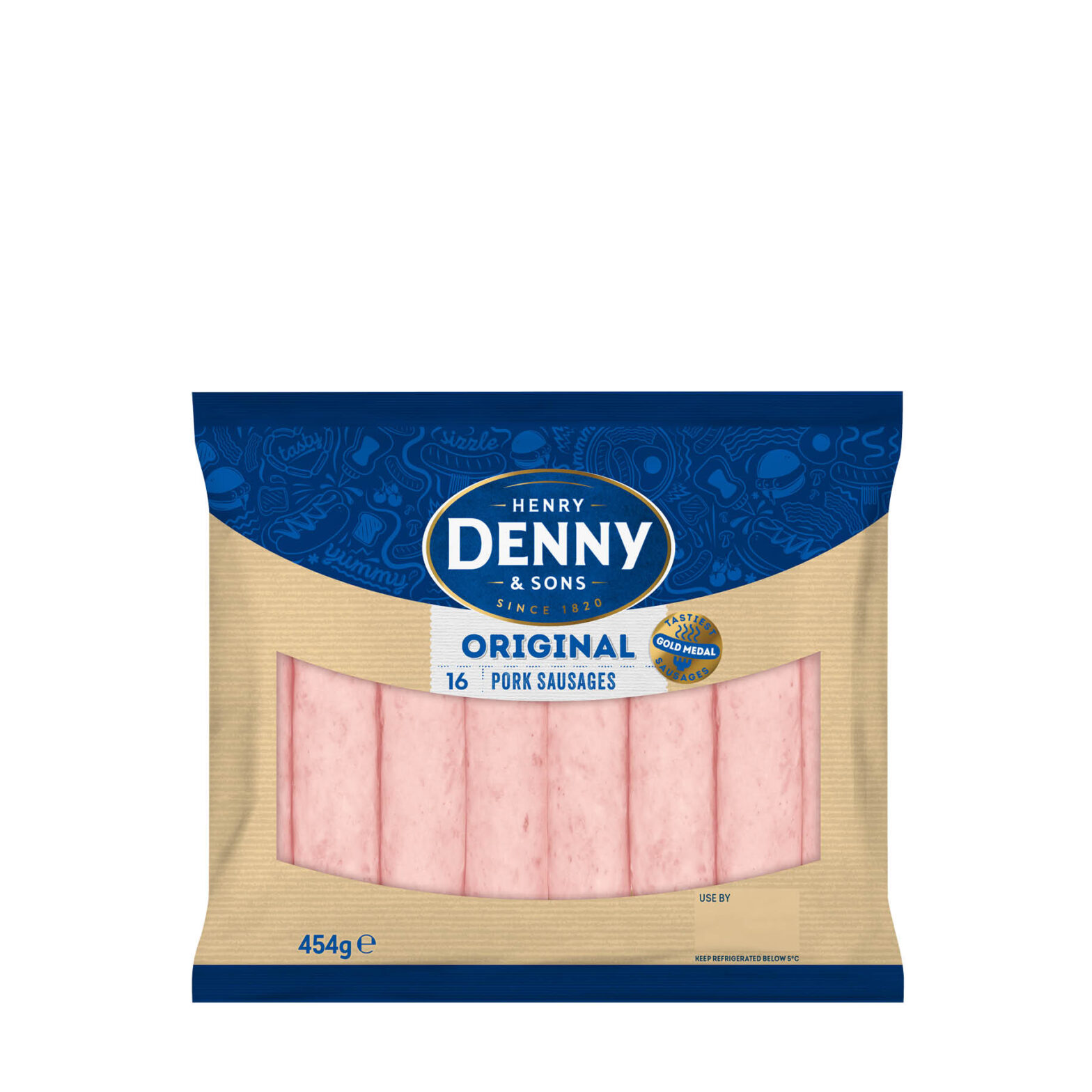 Denny Gold Medal Original Pork Sausages 16 Pack