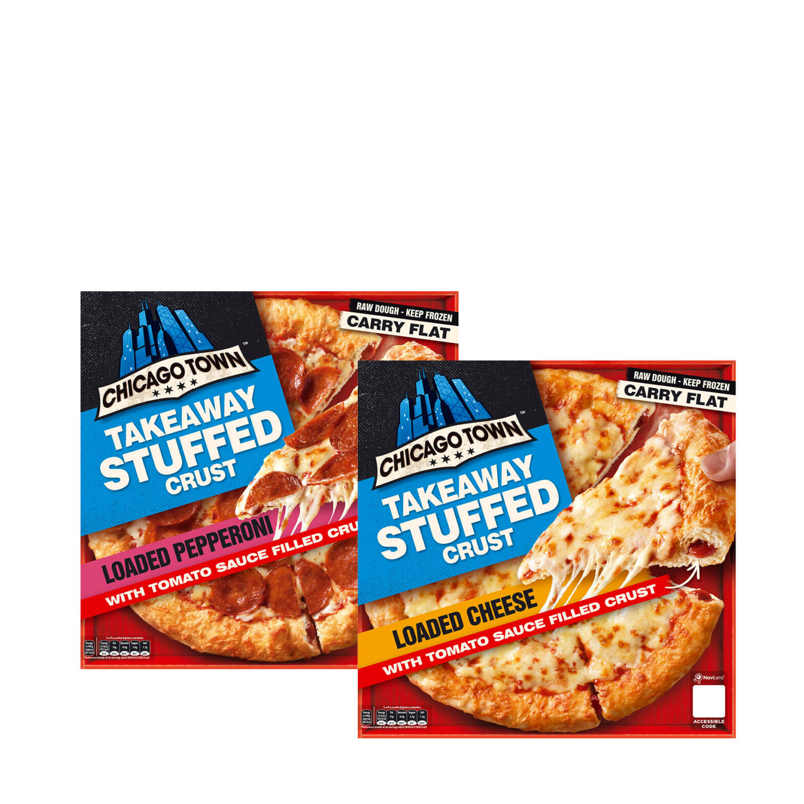 Chicago Town Stuffed Crust Four Cheese/Tomato Stuffed Crust Pepperoni Pizza